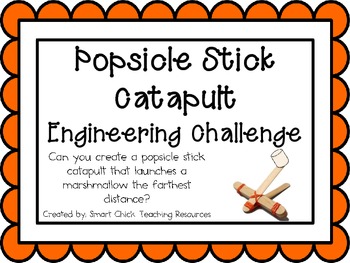 Preview of Popsicle Stick Catapult: Engineering Challenge Project ~ Great STEM Activity!