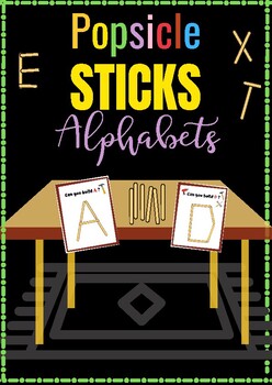 Preview of Popsicle Stick English Alphabets (Upper Case) Flash Cards
