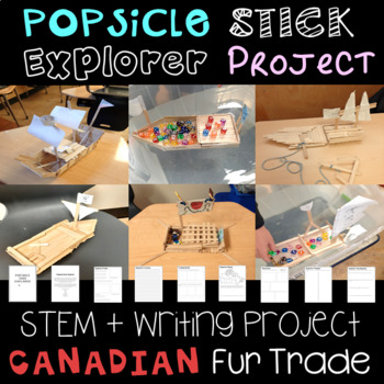 Preview of Popsicle Stick Explorer Fur Trade Canada Project - Canadian History