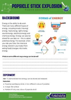 Preview of Popsicle Stick Explosion Activity