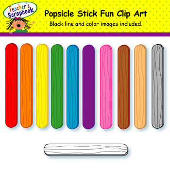 Popsicle Stick Fun Clip Art by TeachersScrapbook | TpT