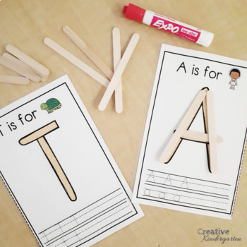A-Z Letter Building with Sticks - Simply Kiddos