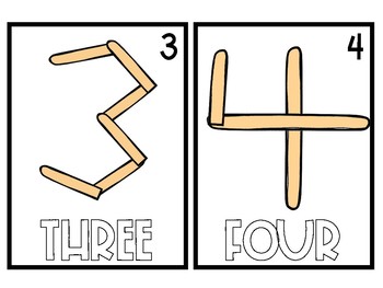 Counting with popsicle sticks Stock Illustration by ©sorsillo #51384699