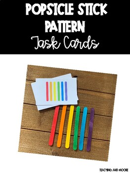 Preview of Popsicle Stick Pattern Task Cards