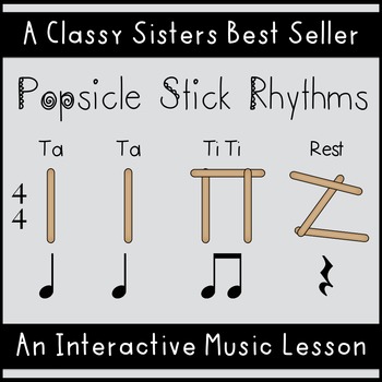 Preview of Popsicle Stick Rhythms-Editable!