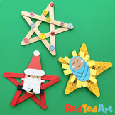 Popsicle Stick Star Ornaments - Worksheets & Design Ideas 