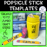 Popsicle Stick Templates (editable)