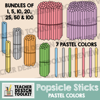 Popsicle Sticks / Math Counters Moveable Pieces Clipart – Teacher Gems