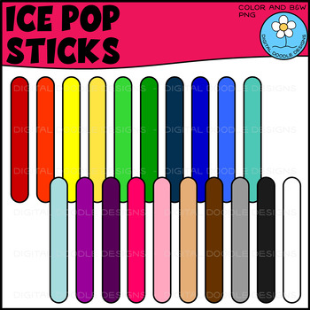 Popsicle Sticks Clipart By Digital Doodle Designs Tpt