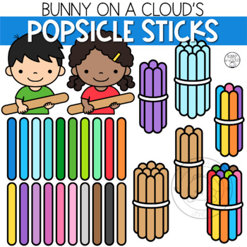 Popsicle Sticks Clipart by Bunny On A Cloud by Bunny On A Cloud