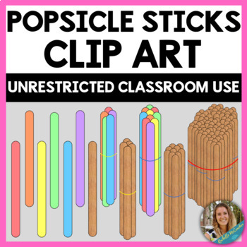 Preview of Popsicle Sticks and Bundles Clip Art: Place Value / Counting / Math Clipart