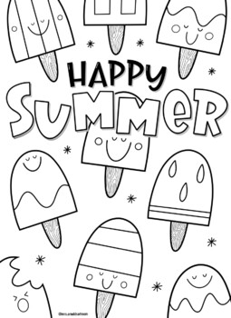 Popsicle coloring page by Mrs Arnolds Art Room TPT