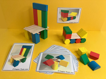 Preview of Popsicle sticks & wooden block building challenge cards (SET 2) - STEM activity