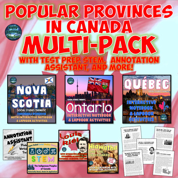 Preview of Popular Canadian Provinces: Nova Scotia, Ontario, and Quebec Multi Pack