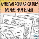 Popular Culture Decades Exploration Maze Bundle