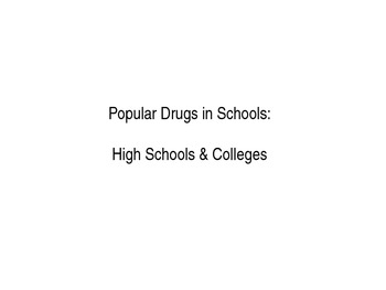 Preview of Popular Drugs In Schools Presentation