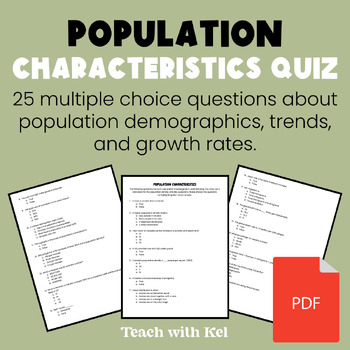 Preview of Population Characteristics Quiz - What is Population Characteristics?