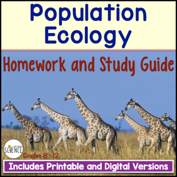 Preview of Population Ecology Homework