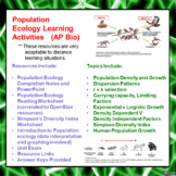 Population Ecology Learning Activities for AP Bio (Distance Learning)