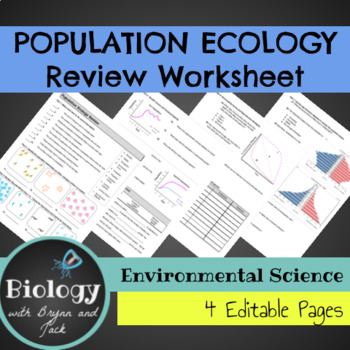 Preview of Population Ecology and Demographic Transition Review Worksheet