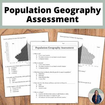 Preview of Population Geography Assessment with Population Pyramids