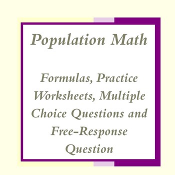 Preview of Population Math for AP Environmental Science, Biology and more-Distance Learning