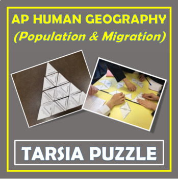 Preview of AP Human Geography Population & Migration Vocabulary | Tarsia Puzzle