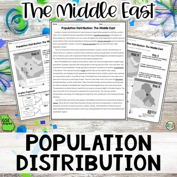 Preview of Population Patterns in Southwest Asia Reading Packet (SS7G7, SS7G7a) GSE