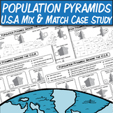 Population Pyramids: U.S.A. Case Studies *Matching Worksheets*