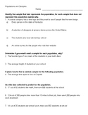 Populations and Samples