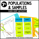 Populations and Samples Card Sort Activity | Compare Popul