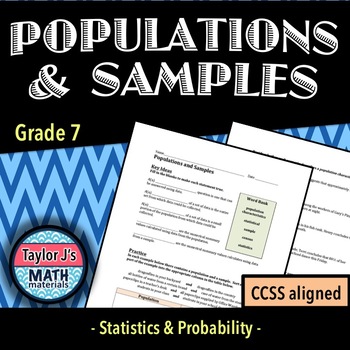Preview of Populations and Samples Worksheet