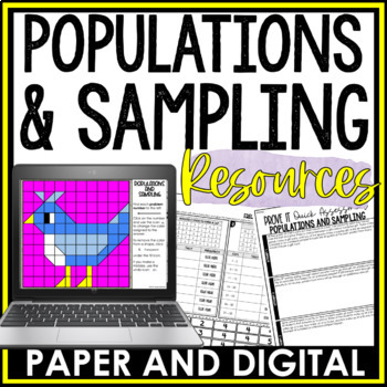 Preview of Populations and Sampling Bundle Activities Guided Notes Homework