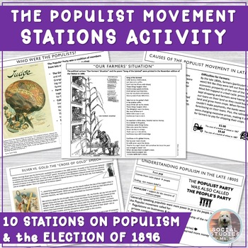 Preview of Populist Movement STATIONS: Bryan/Cross of Gold,Omaha Platform, Farmers Alliance