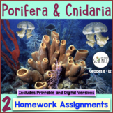 Phylum Porifera and Phylum Cnidaria Homework