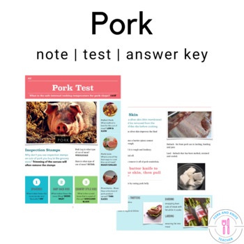 Preview of Pork Cooking And Uses For The Culinary High School And FCS Classroom