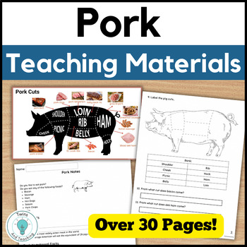 Preview of Pork Lesson and Activities for Culinary Arts - Family Consumer Science FACS FCS