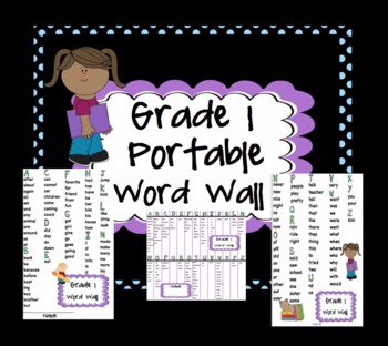 Portable Desktop Word Wall Grade 1 - Printable PDF