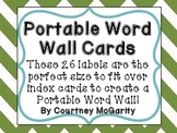 Portable Word Wall Cards