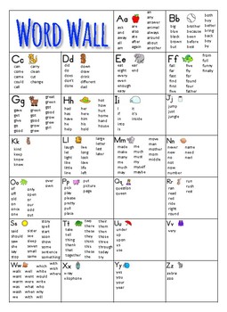 Portable Desktop Word Wall Grade 1 - Printable PDF