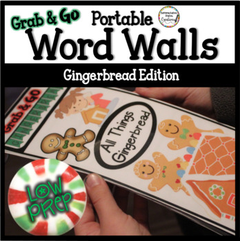 Preview of Gingerbread Word Walls: December Thematic Word Lists Winter Word Walls