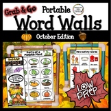 October Word Wall: Fall Word Walls Bats, Pumpkins, Fall, H