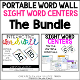 Portable Word Wall (Rainbow) and Sight Word Centers Bundle