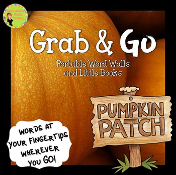 Preview of Pumpkin Word Walls: Portable Word Wall & Little Books, Fall Word Walls