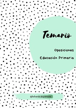 Portada temario oposiciones by La banda de primaria | TPT