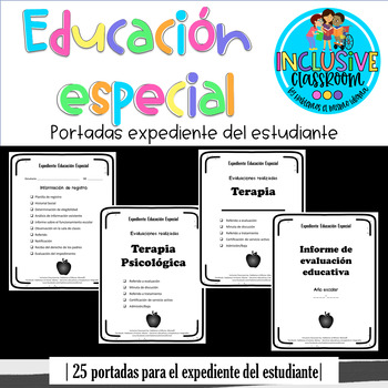Preview of Portadas Expediente Educación Especial