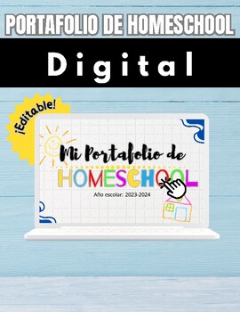 Preview of Portafolio de Homeschool Digital Editable en Canva