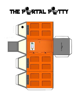 Preview of Portal Potty Writing Prompt Story Starter Game 3D Foldable Craft