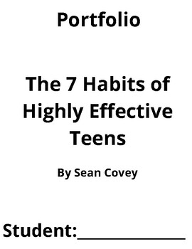 Preview of Portfolio/ Activities  - The 7 Habits of Highly Effective Teens by Sean Covey