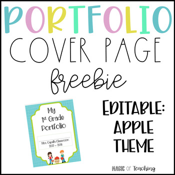 Preview of Editable Portfolio Cover Page or Binder Cover